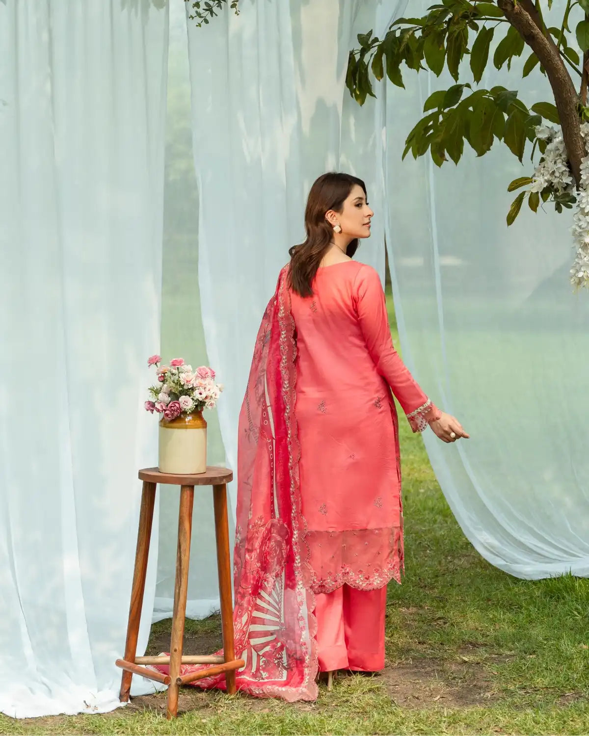 GP-LW-007 - Stitched 3 Piece Embroidered Lawn Suit with Digital Printed Dupatta