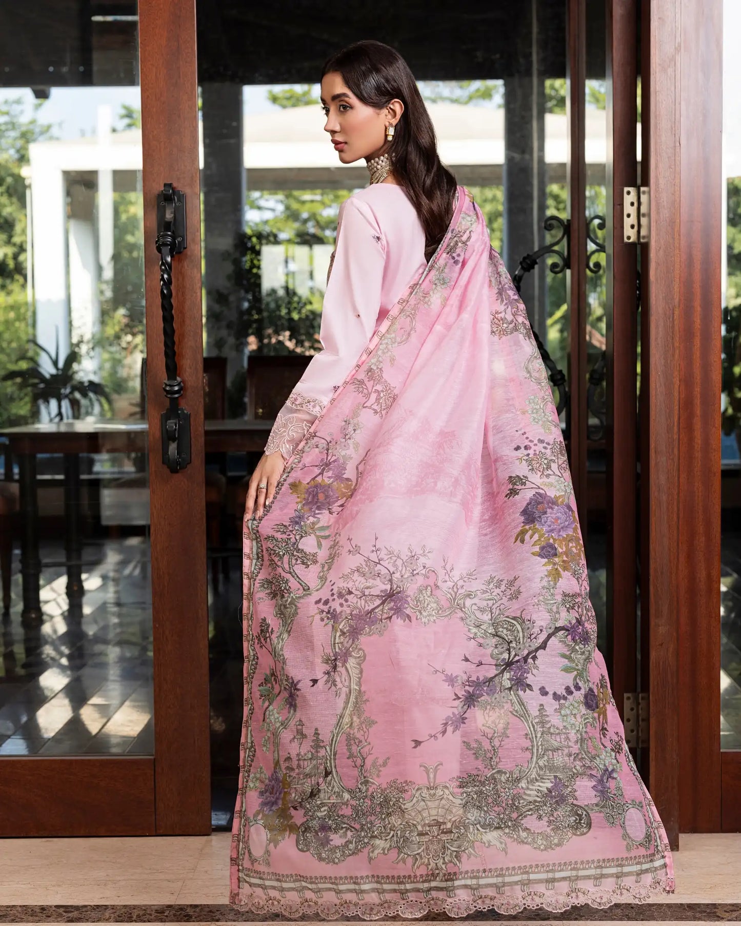 GP-LW-004 – Stitched 3-Piece Embroidered Lawn Suit with Digital Printed Dupatta