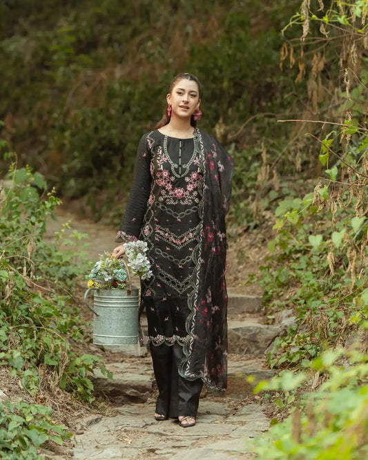 GP-LW-008 – Stitched 3 Piece Embroidered Lawn Suit with Digital Printed Dupatta
