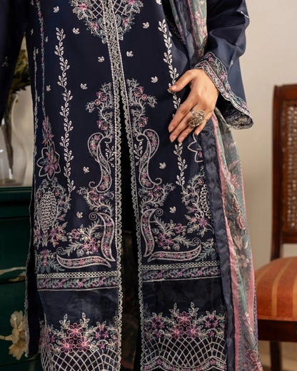 GP-LW-002 - Stitched 3 Piece Embroidered Lawn Suit with Digital Printed Dupatta
