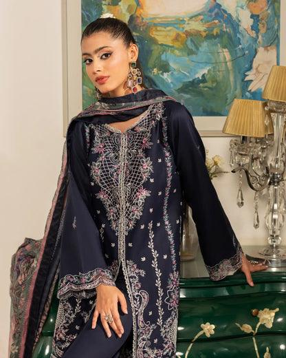 GP-LW-002 - Stitched 3 Piece Embroidered Lawn Suit with Digital Printed Dupatta